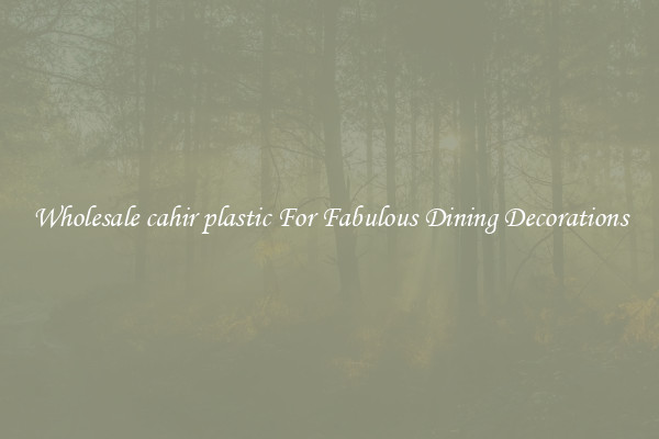 Wholesale cahir plastic For Fabulous Dining Decorations