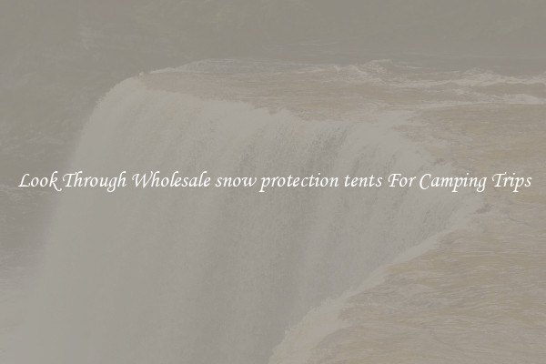 Look Through Wholesale snow protection tents For Camping Trips