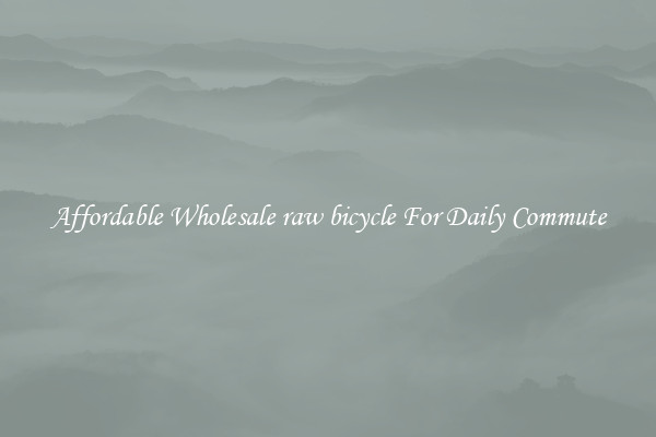 Affordable Wholesale raw bicycle For Daily Commute