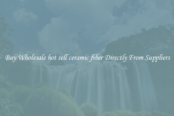 Buy Wholesale hot sell ceramic fiber Directly From Suppliers