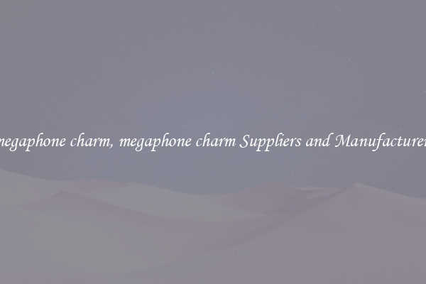 megaphone charm, megaphone charm Suppliers and Manufacturers