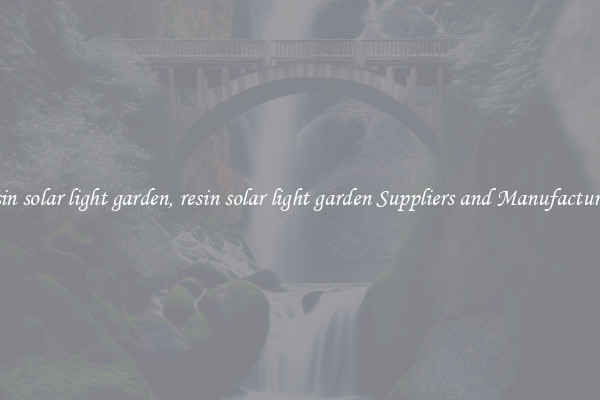 resin solar light garden, resin solar light garden Suppliers and Manufacturers