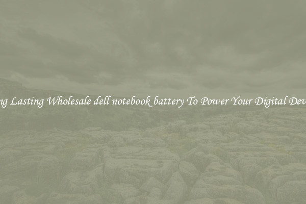 Long Lasting Wholesale dell notebook battery To Power Your Digital Devices