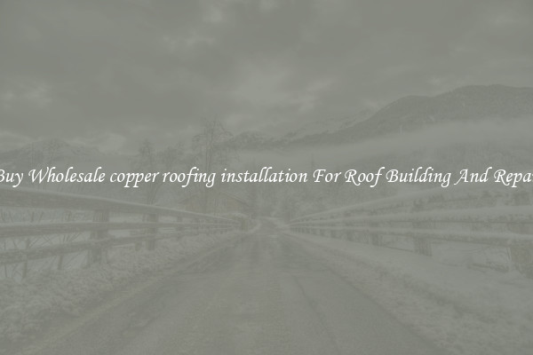 Buy Wholesale copper roofing installation For Roof Building And Repair