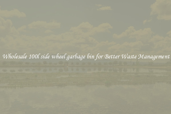 Wholesale 100l side wheel garbage bin for Better Waste Management