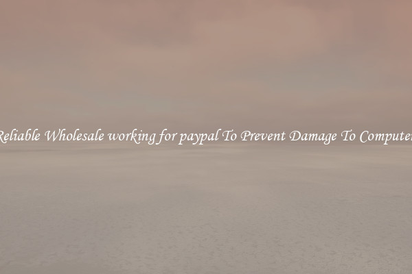 Reliable Wholesale working for paypal To Prevent Damage To Computers