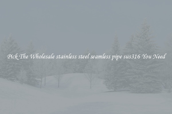 Pick The Wholesale stainless steel seamless pipe sus316 You Need