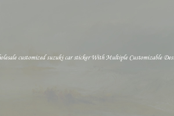 Wholesale customized suzuki car sticker With Multiple Customizable Designs