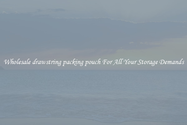 Wholesale drawstring packing pouch For All Your Storage Demands