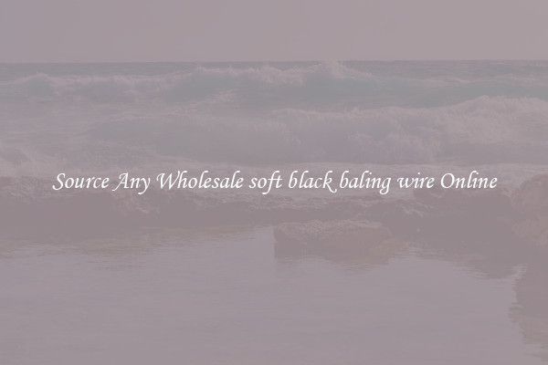 Source Any Wholesale soft black baling wire Online