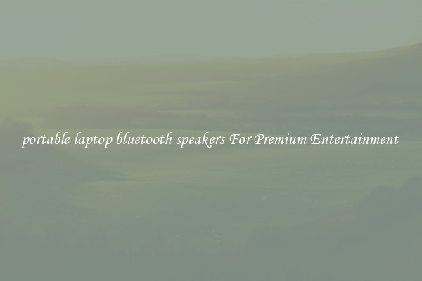 portable laptop bluetooth speakers For Premium Entertainment 