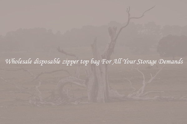 Wholesale disposable zipper top bag For All Your Storage Demands