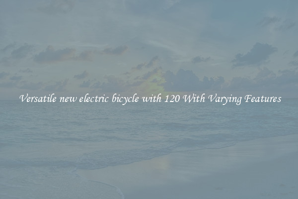 Versatile new electric bicycle with 120 With Varying Features